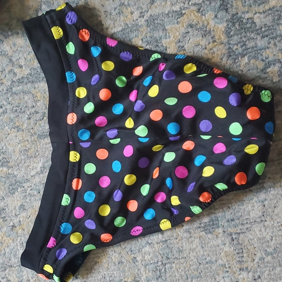 Bikini- black with rainbow polka dots - Picture 6 of 7